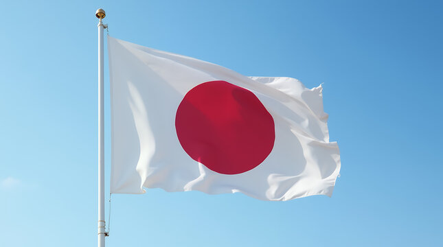 flag of japan in the wind | japan flag