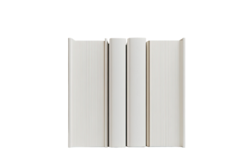 Three-fold book, light beige, open