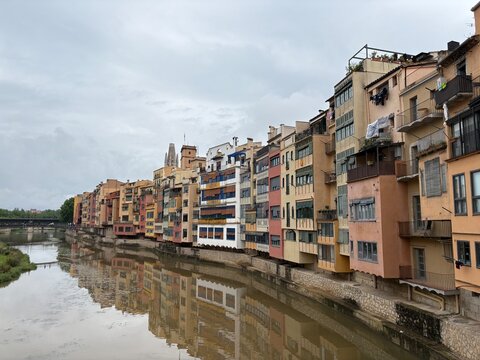 canal in Girona, Spain