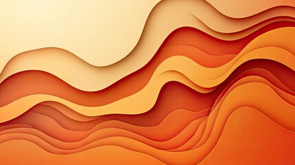 Fototapeta premium Abstract layered design with warm, flowing colors.