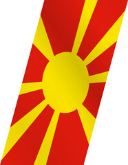 Stylized Flag North Macedonia 