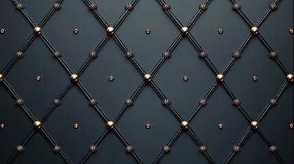Dark, geometric design with golden accents.