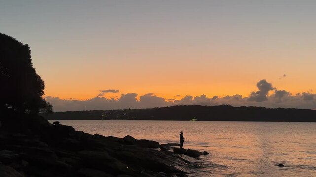 sunset on the river