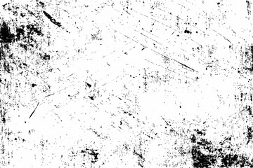 Grunge White and Black Distressed Texture with Abstract Sketch Grain Overlay Vector