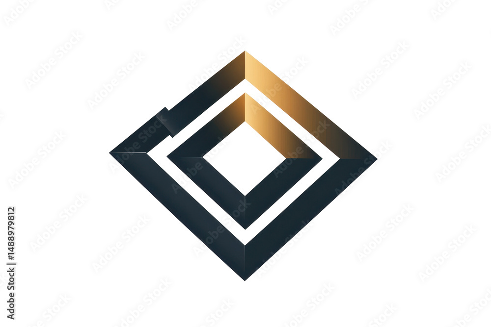 Aufkleber Colorful geometric shape with intersecting patterns on transparent background for design and creative projects