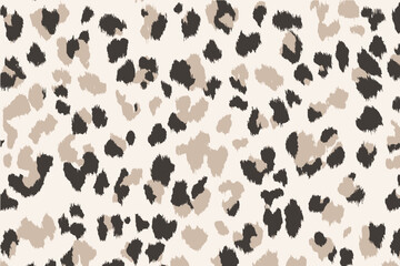 Seamless Cowhide Texture Pattern with Black Spots on White � Mammal Fur Print Vector for Leather Design © John
