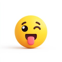 Fototapeta premium funny tongue out face emoji