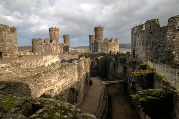 Obraz premium Views from Conwy Castle, Wales
