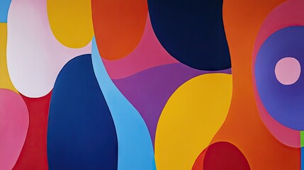Abstract colorful shapes in a vibrant design.
