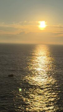 sunset over the sea