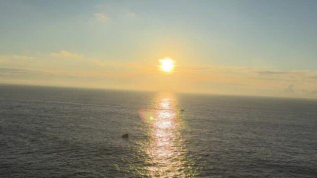 sunset on the sea