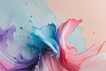 Fototapeta premium Expressive Soft Watercolor Strokes on a Pastel Background for Business Visualization