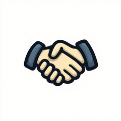 Fototapeta premium Minimalist handshake symbol