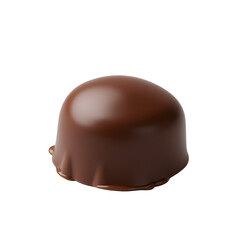 Obraz premium A delectable chocolate covered cream filled candy offers a moment of pure indulgence and simple joy to anyone who eats it