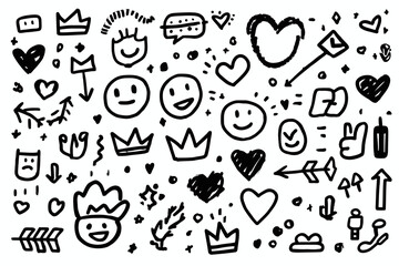 Obraz premium seamless pattern with doodle elements