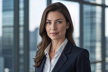 Fototapeta premium Professional Female Business Executive Portrait in Formal Attire