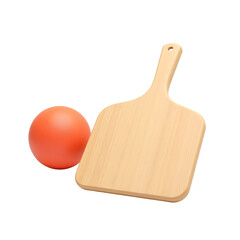 A Delightful Beach Paddle Ball Set Displayed Against a Neutral , Solid Color Backdrop Provides a Simple, Yet Engaging Visual
