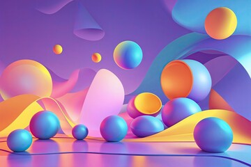 Vibrant Gradient Background Poster Collection with Energetic Spherical Designs for Fashion and Event Marketing