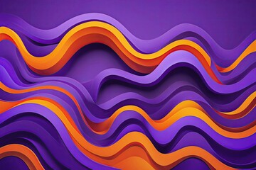 Fototapeta premium Curved Wave Poster Backdrop in Purple and Orange for Eye-Catching Social Media and Print Advertising