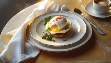 poach egg and bread