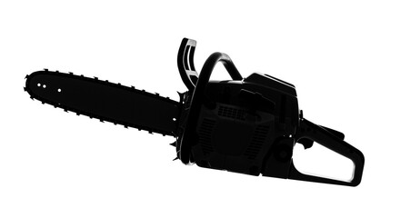 Chainsaw Power Professional Tree Cutting Equipment Lumberjack Tool in Black and White Forestry