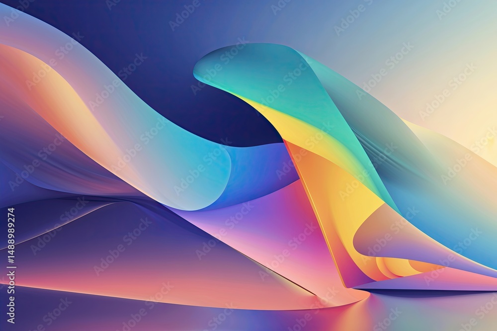 Poster dynamic fluid geometric backgrounds with gradient shapes and blur effects for business presentations