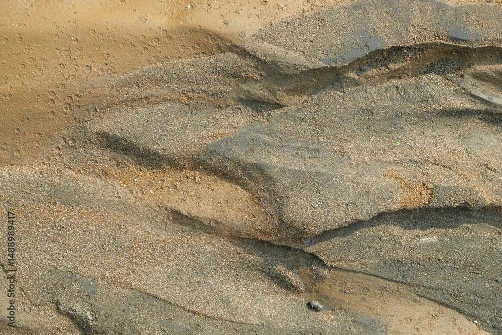 Poster background texture of wavy brown mud deposits. for graphic design, 3d rendering and banner backgroun