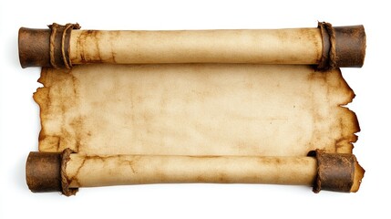 Ancient parchment scroll with aged paper texture.
