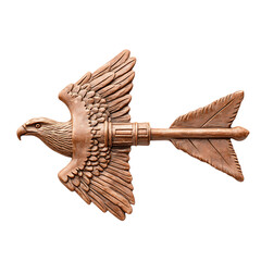 A Terracotta Arrow with Roman Legionnaire Eagles Im Isolated on Transparent Background