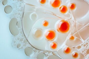 Abstract representation of molecular gastronomy innovative cooking techniques Science food art
