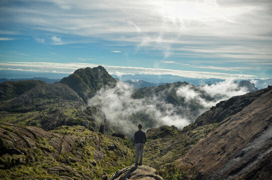 mountain landscape with clouds