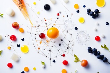 Abstract representation of molecular gastronomy innovative cooking Science food art