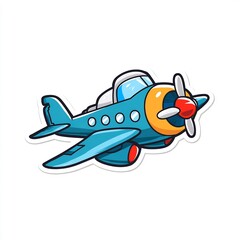 Naklejka premium Flying Airplane Flat 