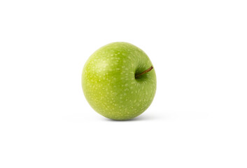 Green granny smith apple isolated on white background.