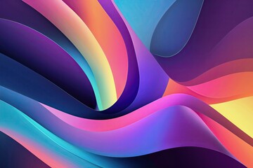 Contemporary Abstract Gradient Line Poster for Technology Design
