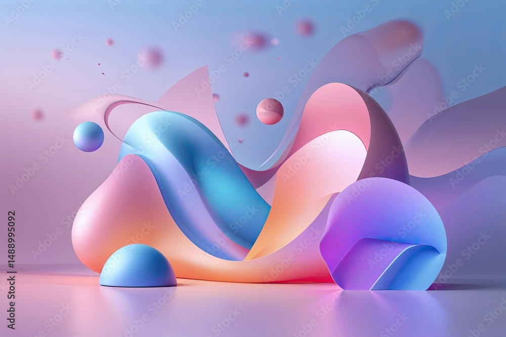 Poster Dynamic Gradient Backgrounds with Blurred Textures and Shapes for Professional Design Use