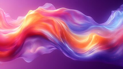 Obraz premium a close up of a colorful abstract painting on a purple background