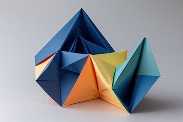 Kinked Sharp Angled Silhouettes in Modern Origami Craft Techniques