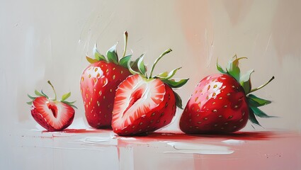 Vibrant Still Life: A Symphony of Strawberries