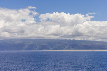 Scenic View of NaPali Coast in Kauai with Ocean and Mountains