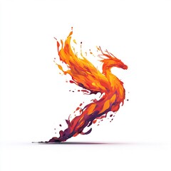 fire splash shaped like dragon