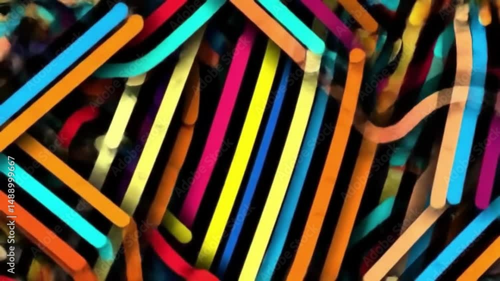 Aufkleber energetic flow of vibrant lines creating a dynamic and playful backdrop visuals