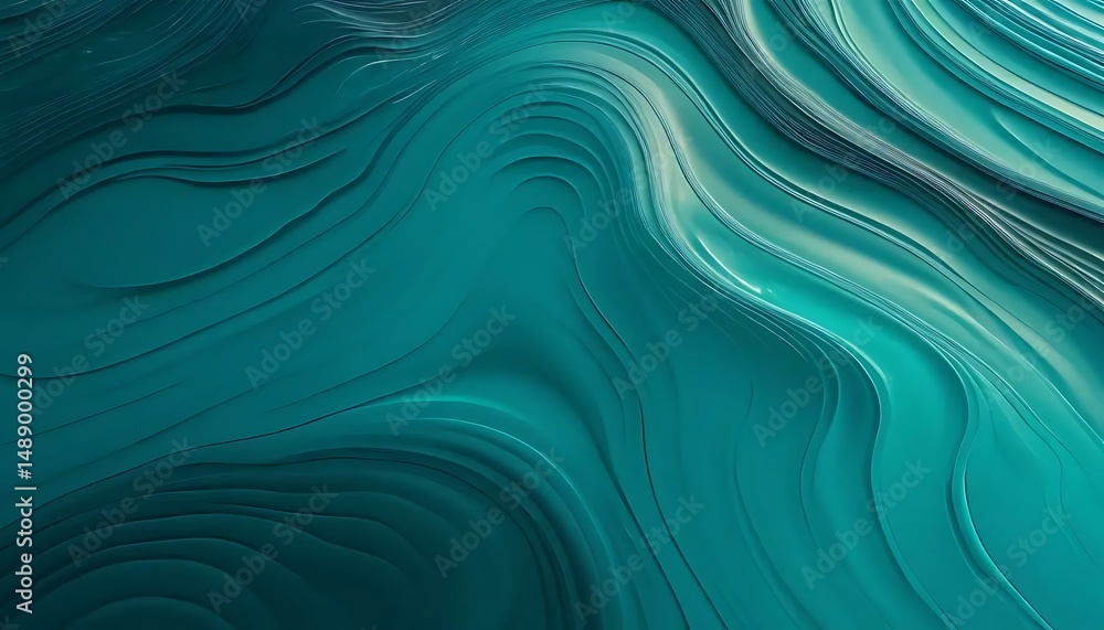 Poster abstract wave patterns glow with neon colors against a dark backdrop, a vibrant visual display.