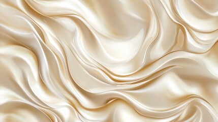 Fototapeta premium Abstract wishcard flowing metallic beige ribbons and soft texture backdrop elegant design no text Adobe Stock compliant