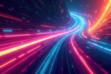 Obraz premium Abstract swirling colors forming a dynamic race track pattern , movement, background