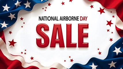 National Airborne Day sale banner design free space in the center
