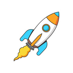 rocket cartoon illustration