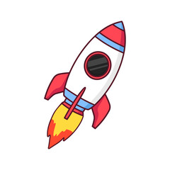 rocket cartoon illustration