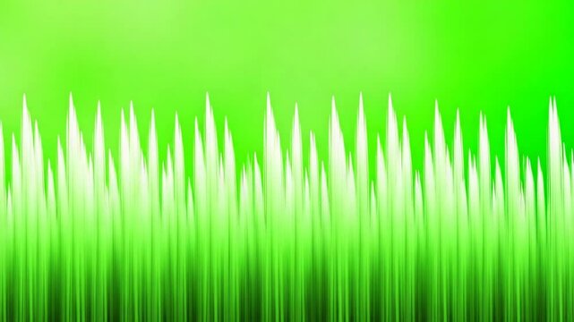 Green background in abstraction.Design. Bright details like grass in abstraction that grow and fall in 3d.