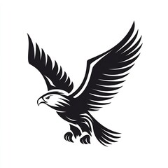 Obraz premium soaring eagle silhouette icon